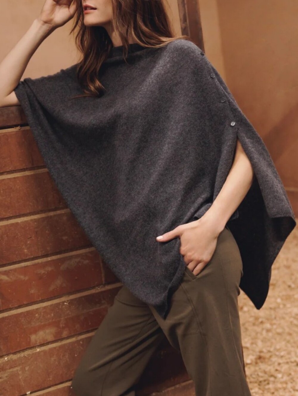27 MILES MALIBU cashmere travel wrap poncho